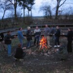Meeting at the bonfire after the contest